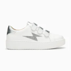 Vanessa Wu Baskets Eclair Kandia Blanc Et Argent A Scratchs Online