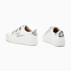 Vanessa Wu Baskets Eclair Kandia Blanc Et Argent A Scratchs Online