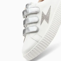 Vanessa Wu Baskets Eclair Kandia Blanc Et Argent A Scratchs Online