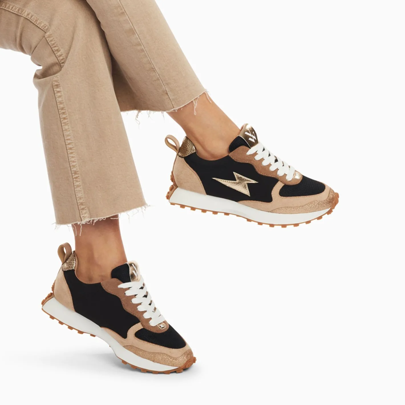 Vanessa Wu Baskets Eclair Kezia Noires A Semelle Running