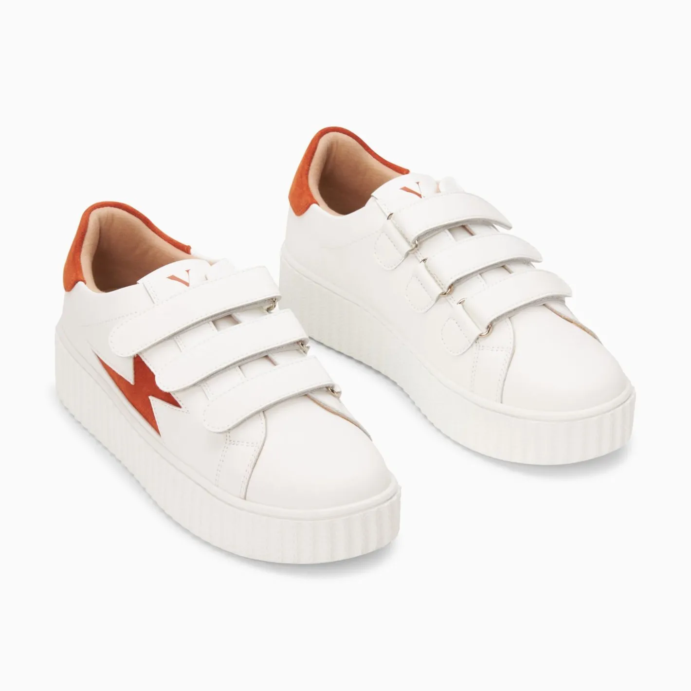Vanessa Wu Baskets Eclair Kim Blanc Et Orange A Scratchs Online