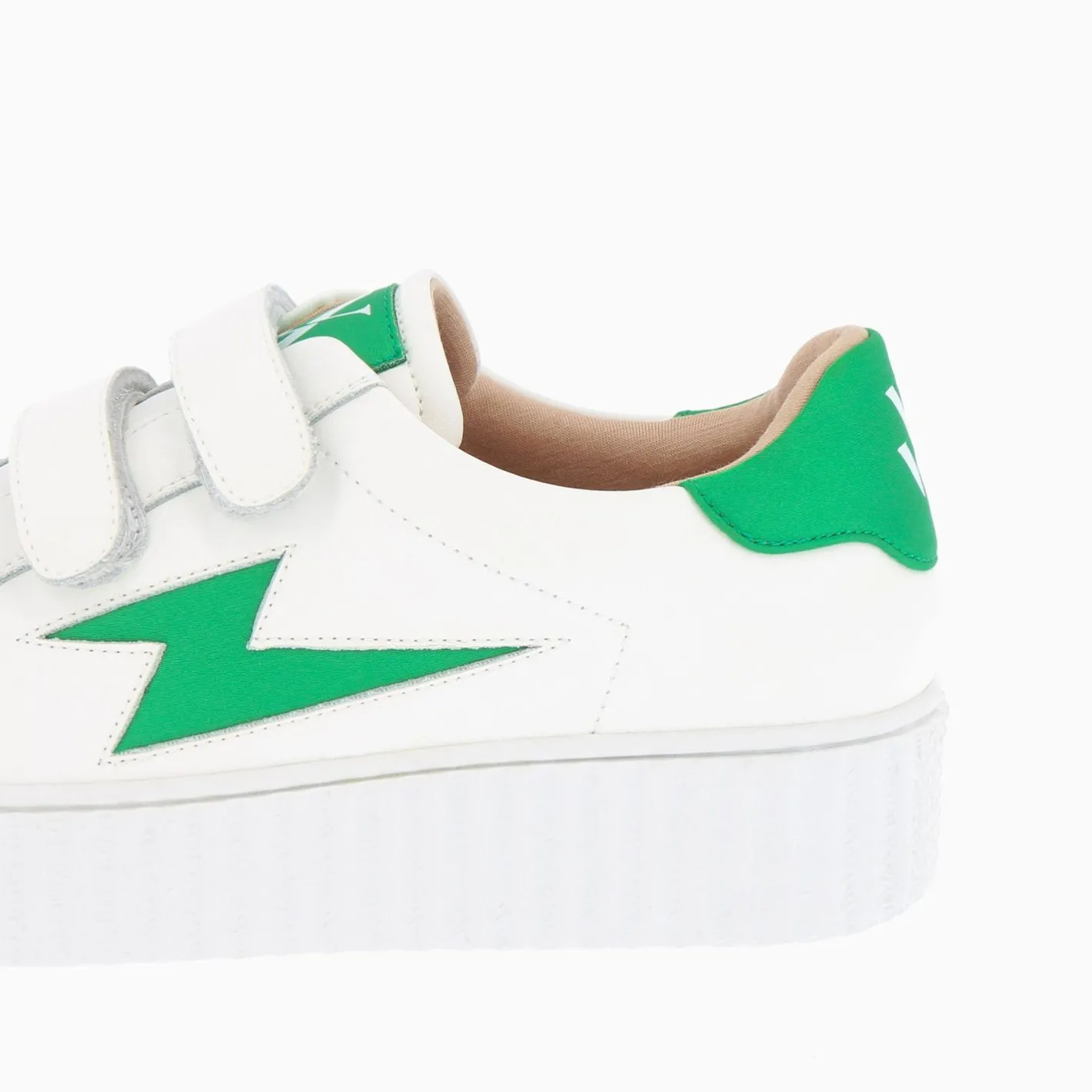 Vanessa Wu Baskets Eclair Larissa Blanches A Details En Satin Vert Best