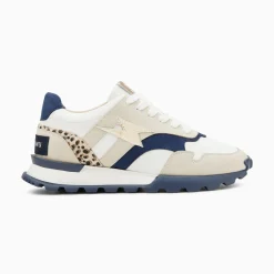 Vanessa Wu Baskets Eclair Liena Bleu Et Or A Semelle Running Discount