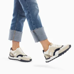 Vanessa Wu Baskets Eclair Liena Bleu Et Or A Semelle Running Discount