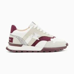 Vanessa Wu Baskets Eclair Liena Pourpre Et Argent A Semelle Running Clearance