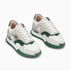 Vanessa Wu Baskets Eclair Liena Vert Et Anthracite A Semelle Running New