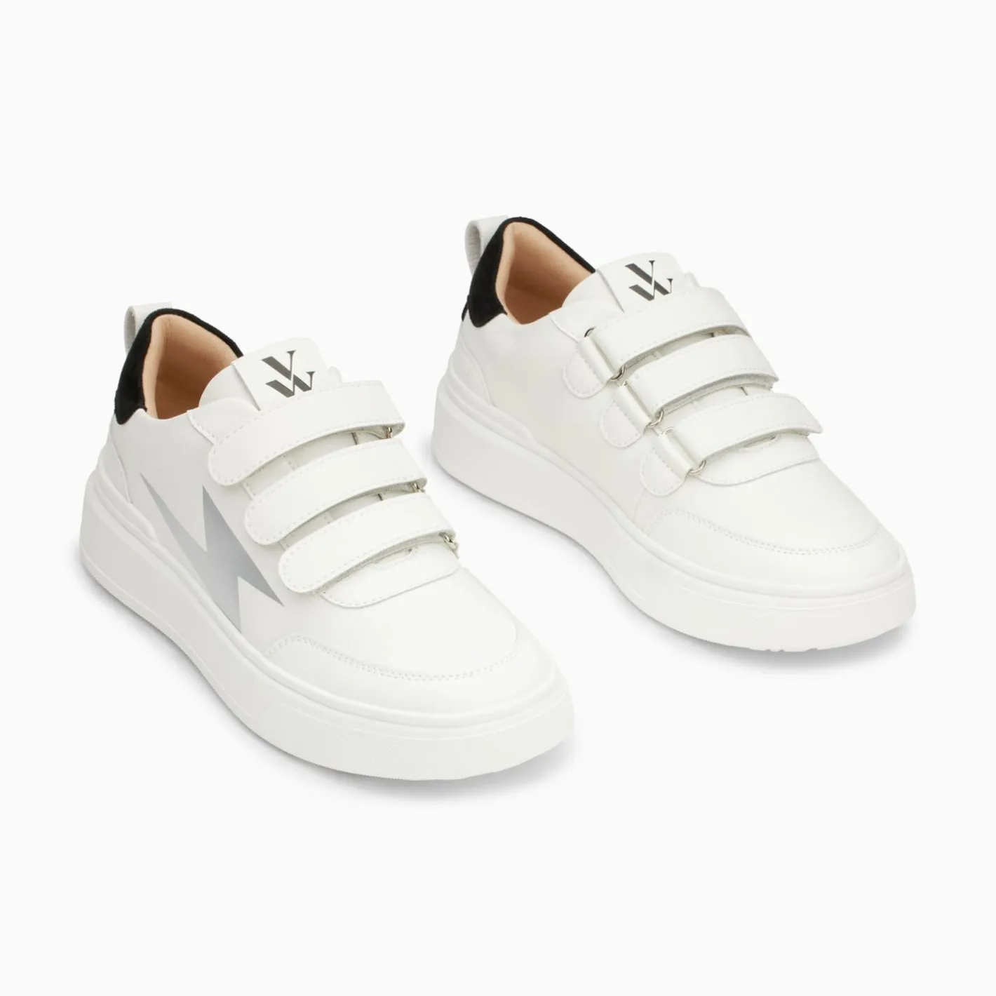 Vanessa Wu Baskets Eclair Lison Blanc Et Noir A Scratchs Best