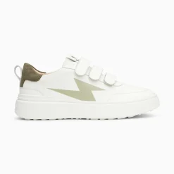 Vanessa Wu Baskets Eclair Lison Blanc Et Kaki A Scratchs Sale