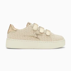 Vanessa Wu Baskets Eclair Louise Beige Et Or A Scratchs Outlet