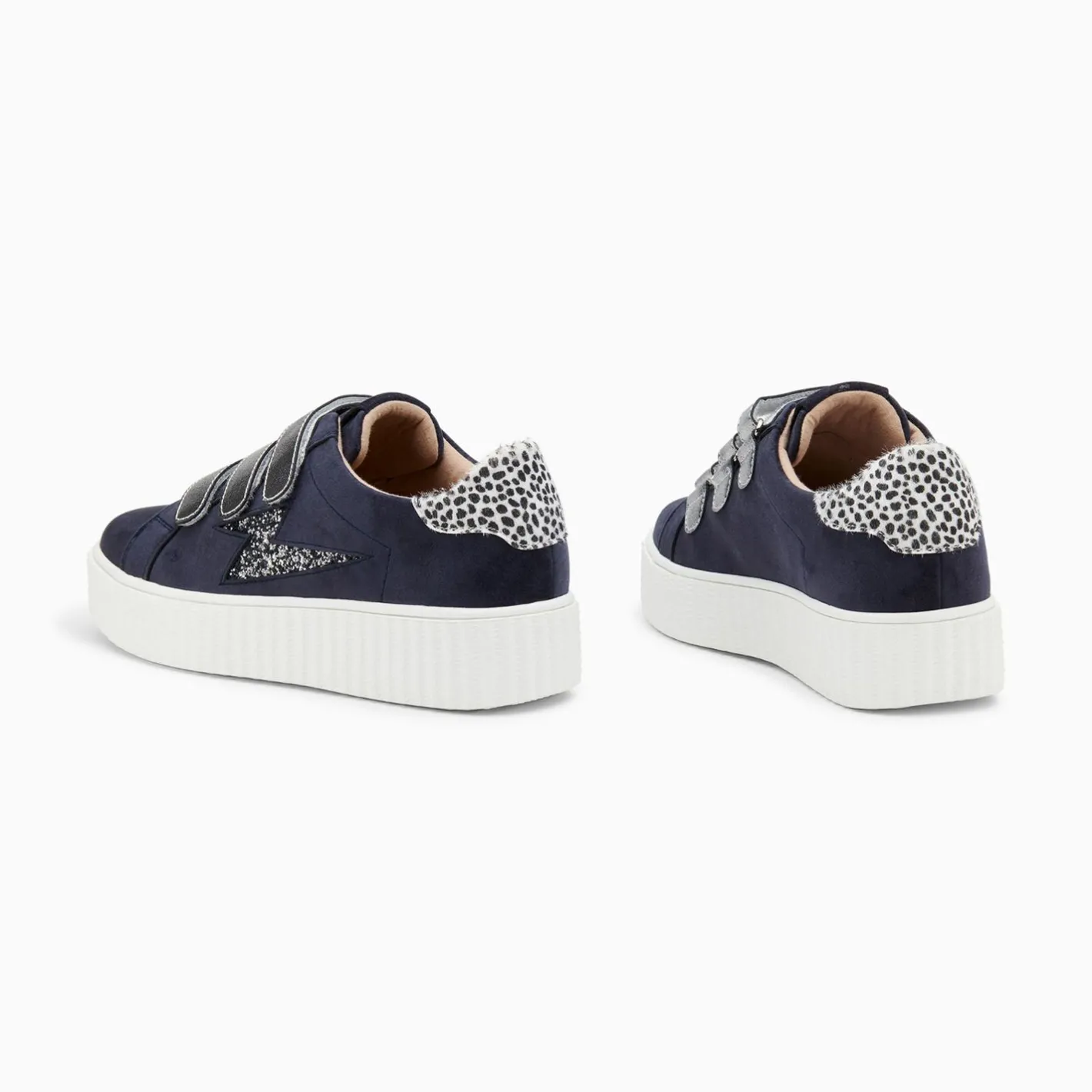 Vanessa Wu Baskets Eclair Maelle Bleu Et Anthracite A Scratchs New