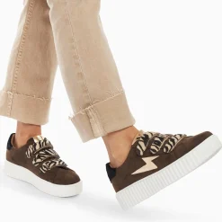 Vanessa Wu Baskets Eclair Maelle Kaki Et Or A Scratchs Hot