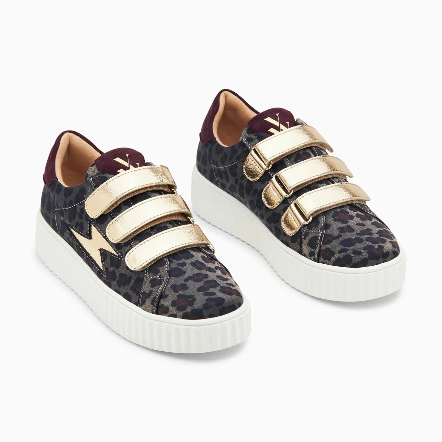 Vanessa Wu Baskets Eclair Maelle Leopard Et Or A Scratchs Sale