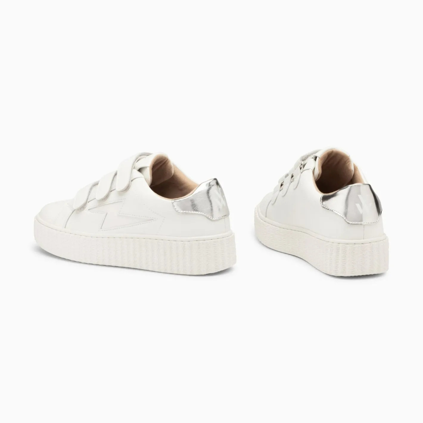 Vanessa Wu Baskets Eclair Maria Blanc Et Argent A Scratchs Best