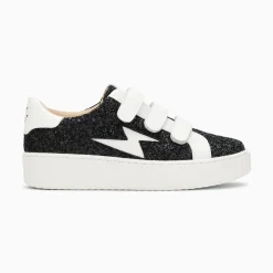 Vanessa Wu Baskets Eclair Marielle A Paillettes Noires New