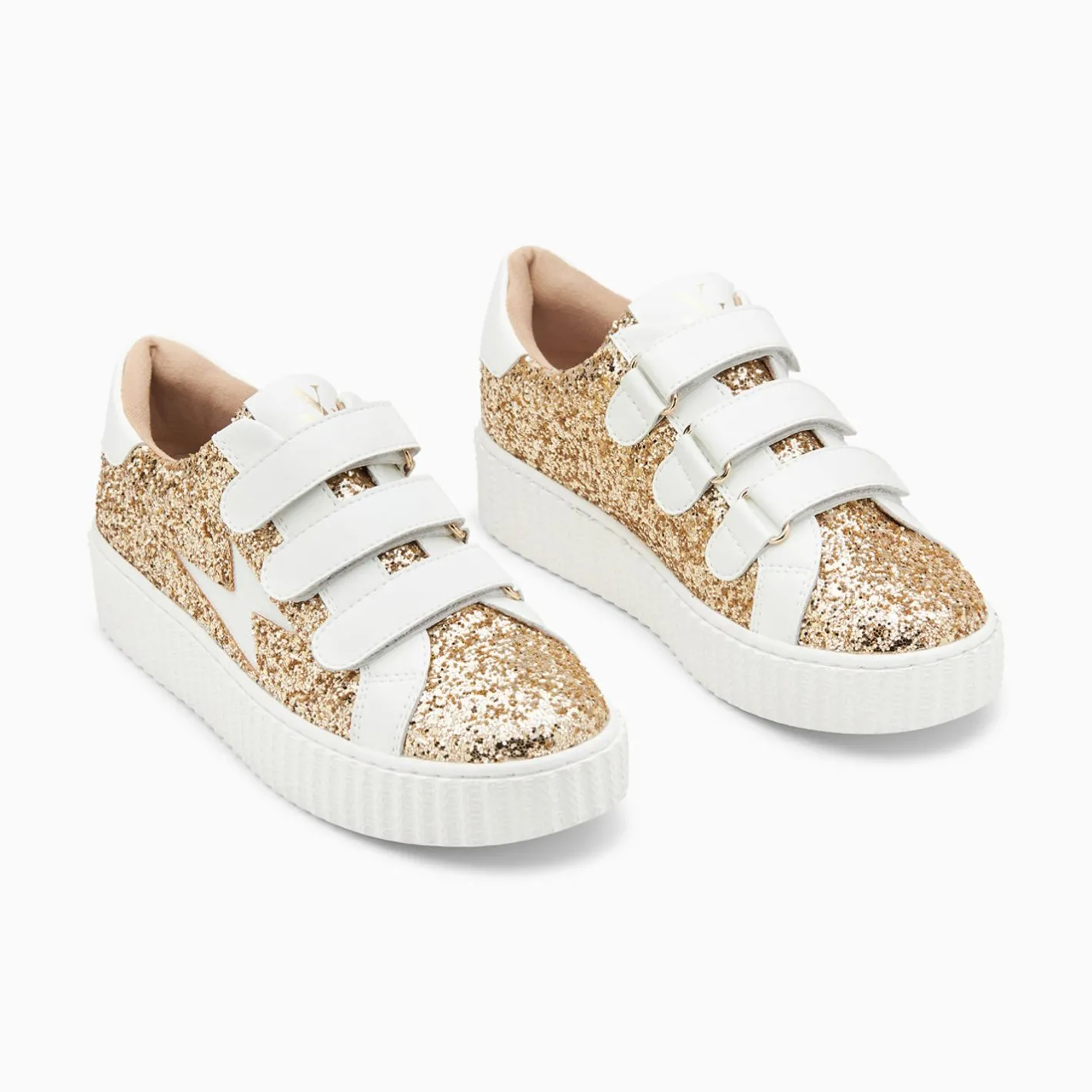 Vanessa Wu Baskets Eclair Marielle A Paillettes Or