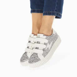Vanessa Wu Baskets Eclair Marielle A Paillettes Argent Sale