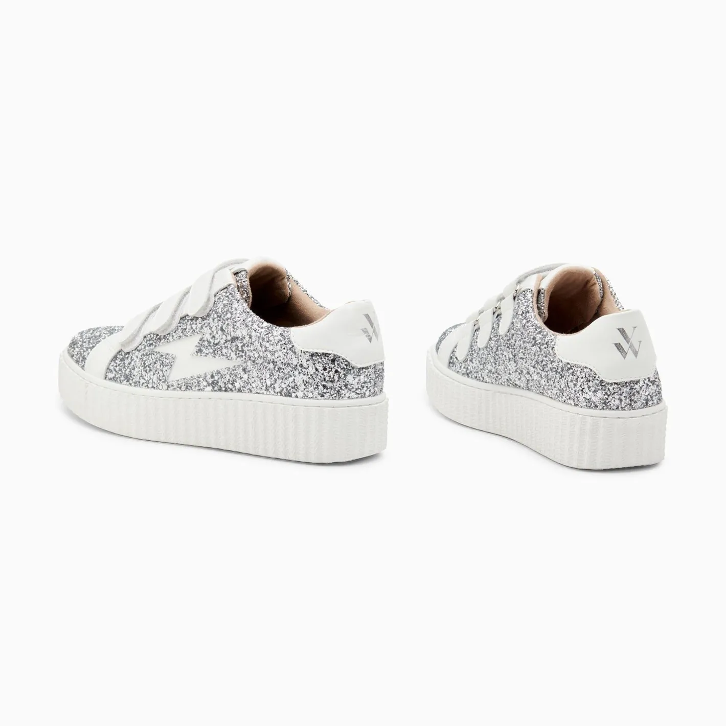 Vanessa Wu Baskets Eclair Marielle A Paillettes Argent Sale