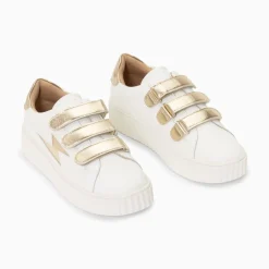 Vanessa Wu Baskets Eclair Marilou Blanc Et Or A Scratchs Clearance