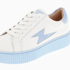 Vanessa Wu Baskets Eclair Melany Blanches A Semelle Bleue