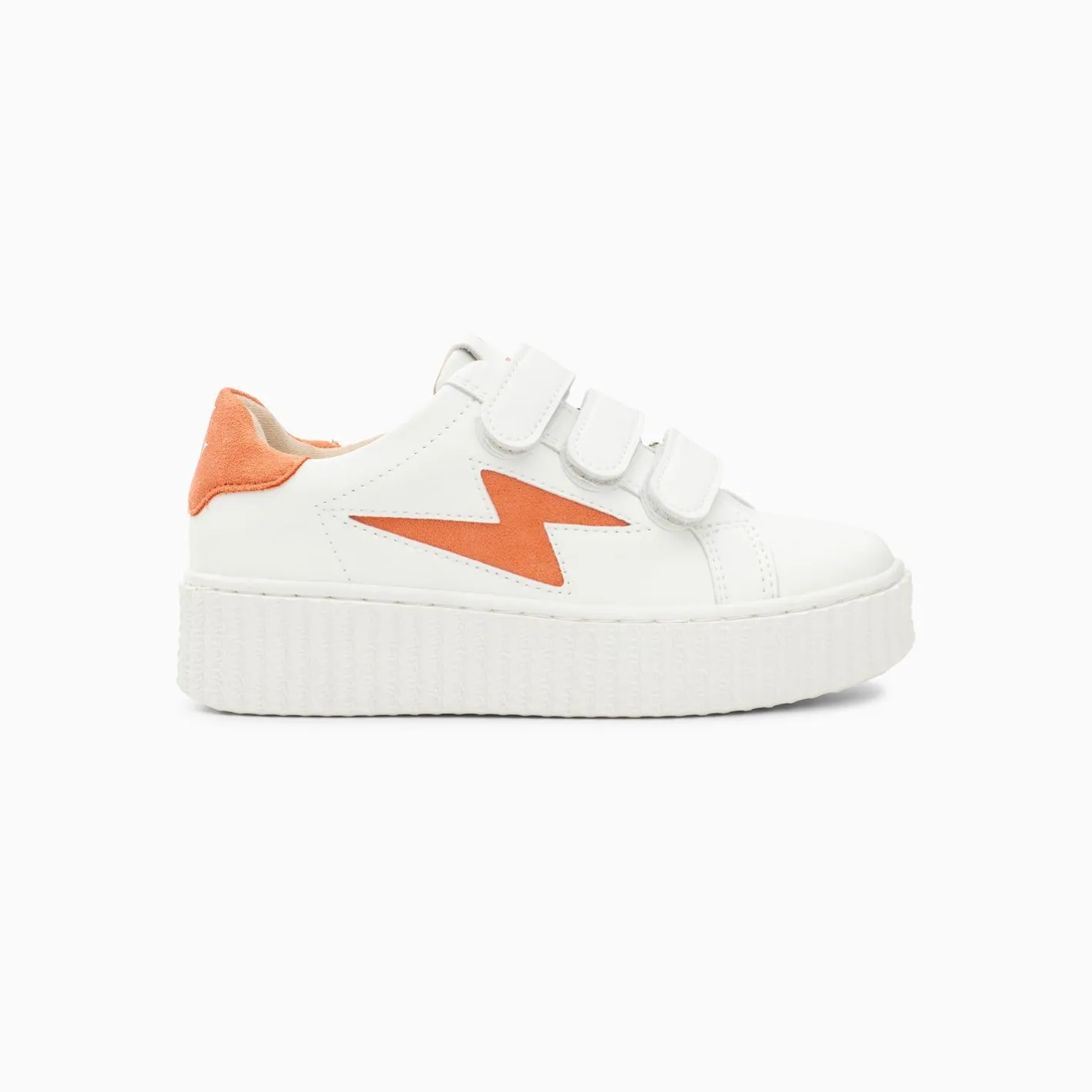 Vanessa Wu Baskets Eclair Mini Vicky Blanc Et Orange A Scratchs Clearance