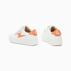Vanessa Wu Baskets Eclair Mini Vicky Blanc Et Orange A Scratchs Clearance