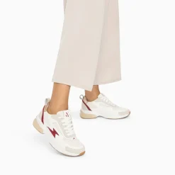 Vanessa Wu Baskets Eclair Nina Blanc Et Pourpre A Semelle Graphique New