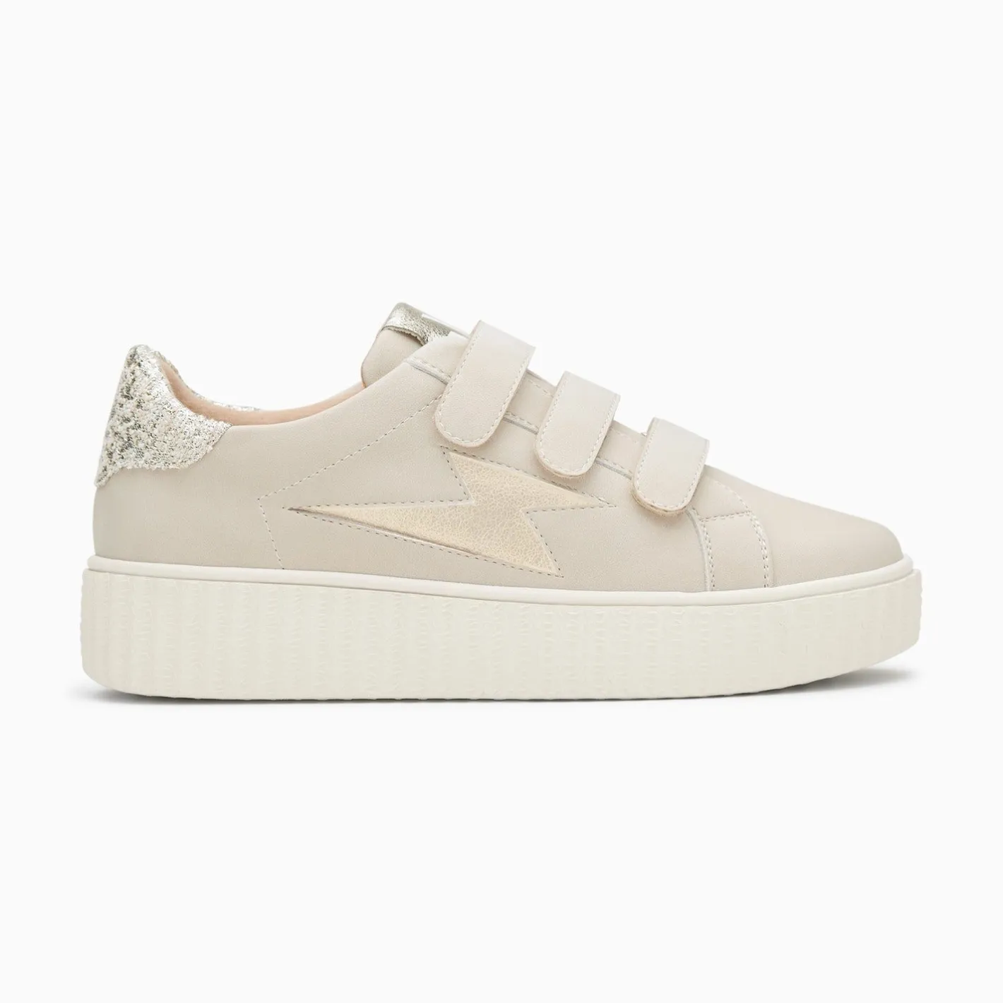 Vanessa Wu Baskets Eclair Pomeline Beige Et Or A Scratchs Sale