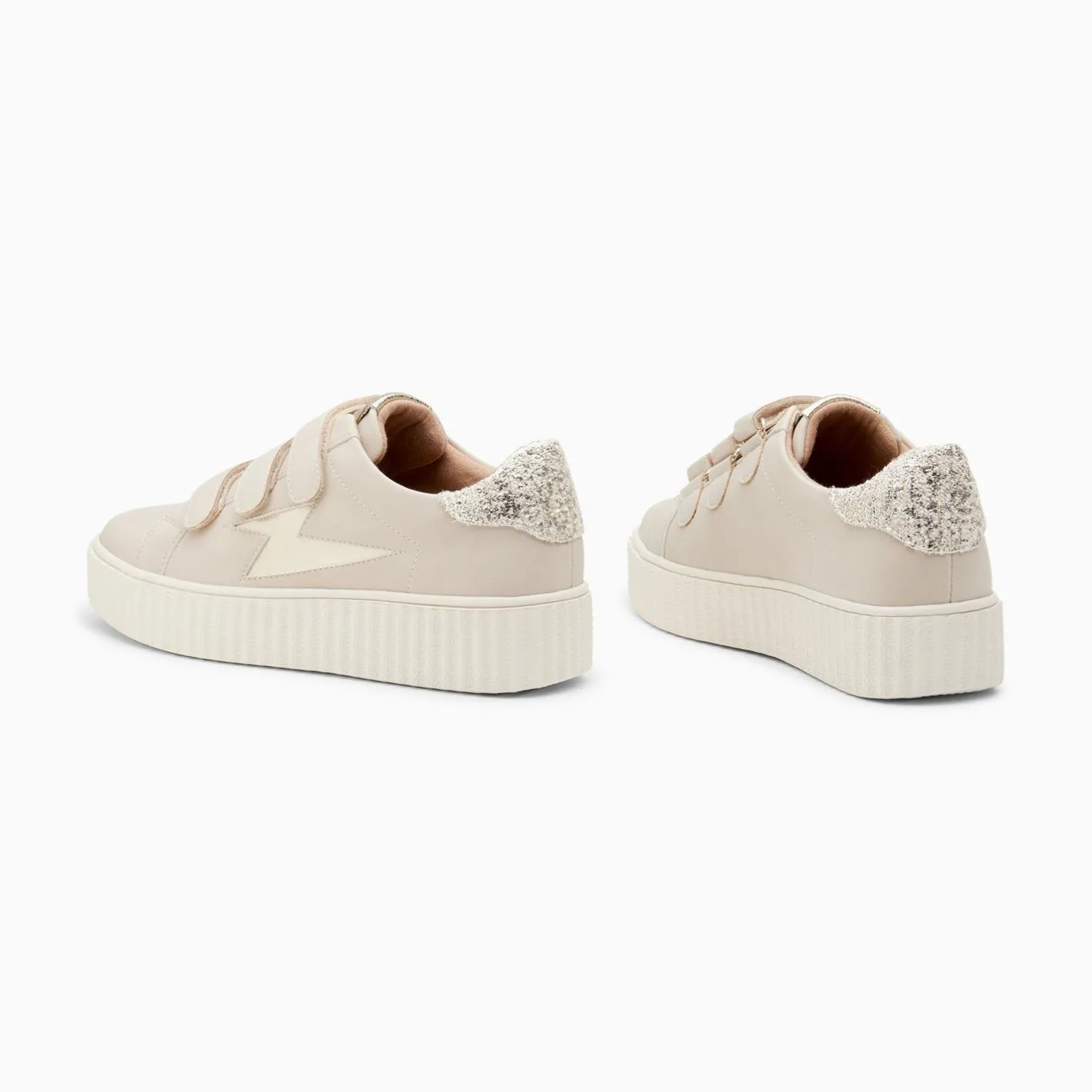 Vanessa Wu Baskets Eclair Pomeline Beige Et Or A Scratchs Sale