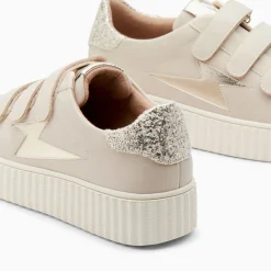 Vanessa Wu Baskets Eclair Pomeline Beige Et Or A Scratchs Sale