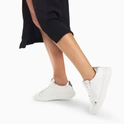 Vanessa Wu Baskets Eclair Romane Blanc Et Argent A Lacets Online