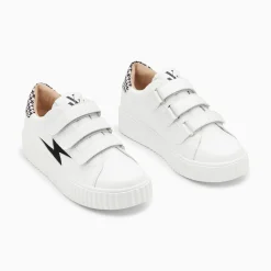 Vanessa Wu Baskets Eclair Sansa Blanc Et Noir Pied-De-Poule A Scratchs Outlet