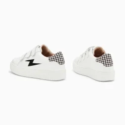 Vanessa Wu Baskets Eclair Sansa Blanc Et Noir Pied-De-Poule A Scratchs Outlet