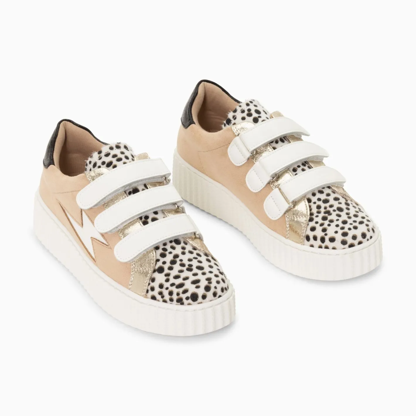 Vanessa Wu Baskets Eclair Scarlett Beiges A Empeigne Leopard New