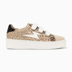 Vanessa Wu Baskets Eclair Scarlett Beiges A Imprime Leopard New