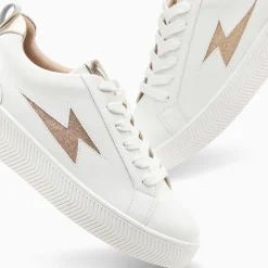 Vanessa Wu Baskets Eclair Tania Blanc Et Or A Paillettes Sale
