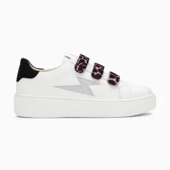 Vanessa Wu Baskets Eclair Thais Blanc Et Argent Paillete A Scratchs Best