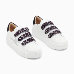 Vanessa Wu Baskets Eclair Thais Blanc Et Argent Paillete A Scratchs Best