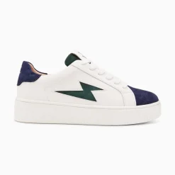 Vanessa Wu Baskets Eclair Tiff Bleu Marine Et Vert A Lacets Sale