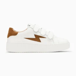 Vanessa Wu Baskets Eclair Vicky Blanc Et Camel A Scratchs Discount