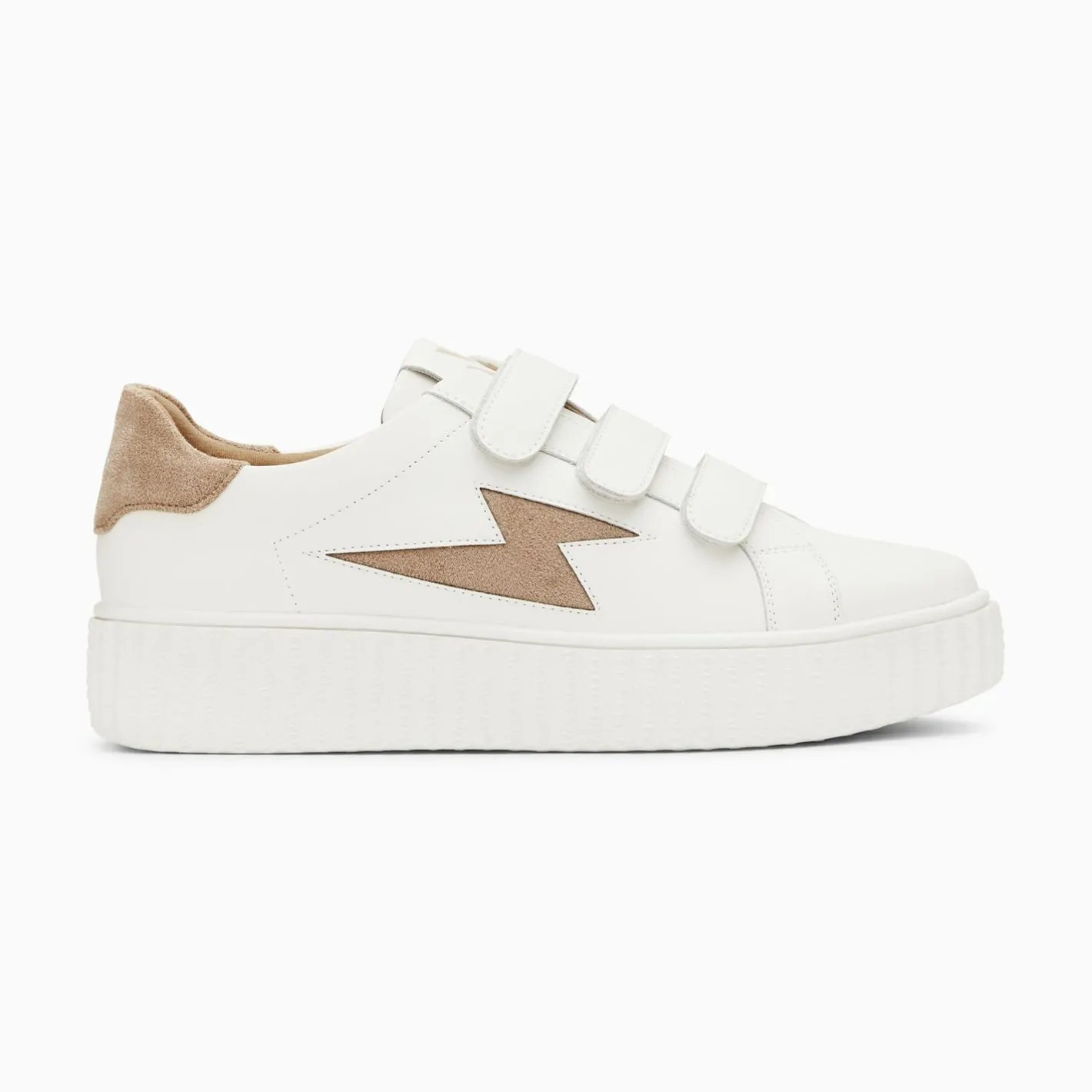 Vanessa Wu Baskets Eclair Vicky Blanc Et Beige A Scratchs Best
