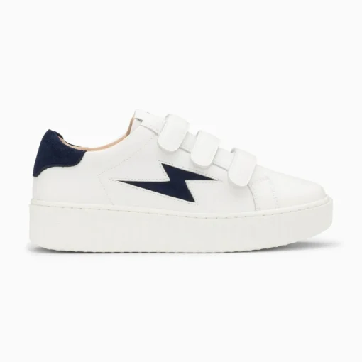 Vanessa Wu Baskets Eclair Vicky Blanc Et Marine A Scratchs Discount