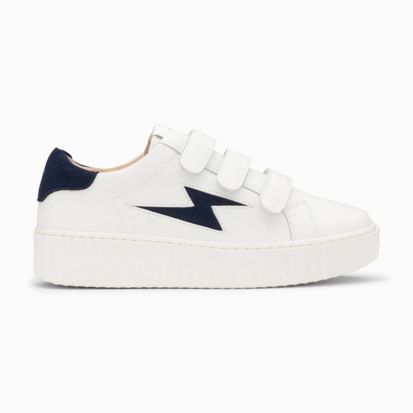 Vanessa Wu Baskets Eclair Vicky Blanc Et Marine A Scratchs Discount