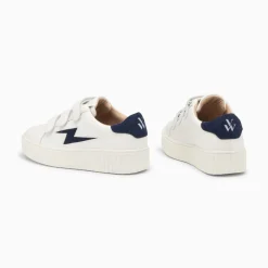 Vanessa Wu Baskets Eclair Vicky Blanc Et Marine A Scratchs Discount
