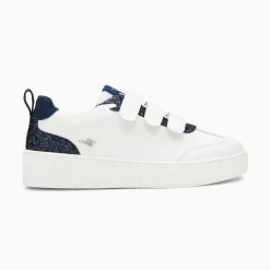 Vanessa Wu Baskets Eline Blanc Et Bleu Paillete A Scratchs Clearance
