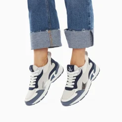Vanessa Wu Baskets Flamme Arya Gris Et Bleu Sale