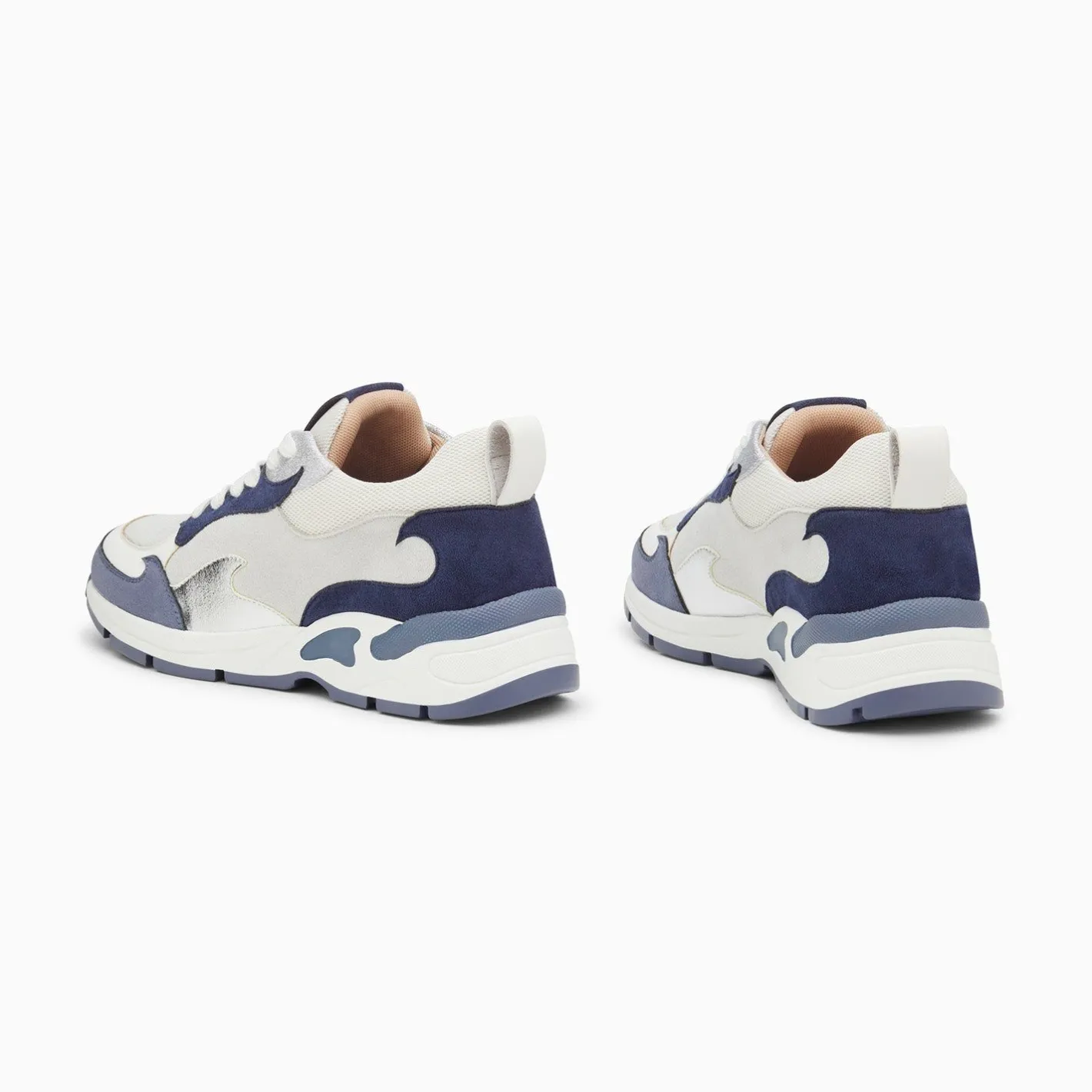 Vanessa Wu Baskets Flamme Arya Gris Et Bleu Sale