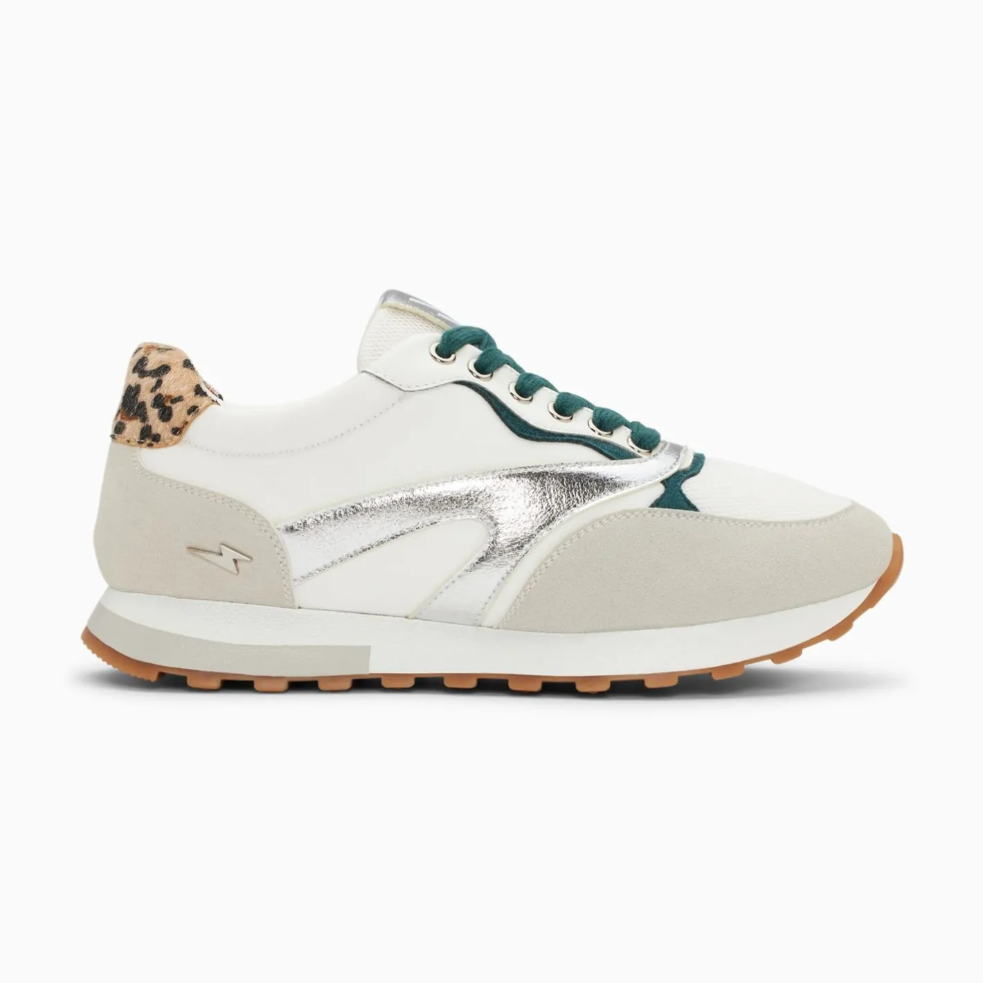Vanessa Wu Baskets Jade Argent Et Vert A Semelle Running New