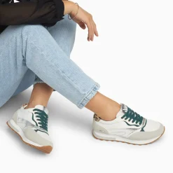Vanessa Wu Baskets Jade Argent Et Vert A Semelle Running New