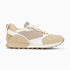 Vanessa Wu Baskets Margaux Beige Et Or A Semelle Running Sale
