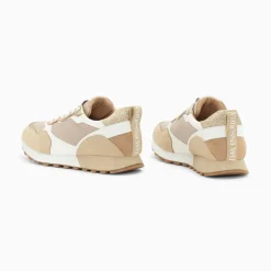 Vanessa Wu Baskets Margaux Beige Et Or A Semelle Running Sale